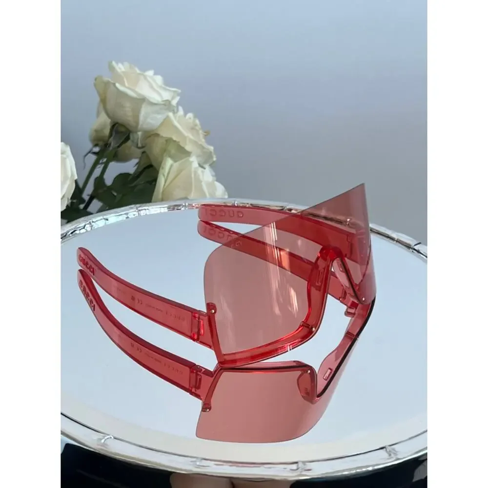 NEW Gucci GG1631S Red Mask Shield Sunglasses